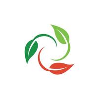 logo abstract from combination three leaf vector