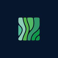 pattern logo with abstract green color vector