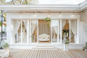 Bridal salon exterior. Rustic charm photo
