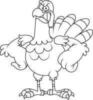 Thanks giving coloring page vector