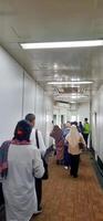 View of passengers activity and interior at terminal 1A Soekarno-Hatta International airport Jakarta, Indonesia - June 11 2024 photo