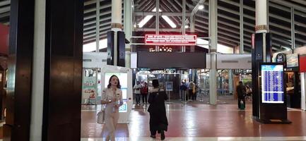 View of passengers activity and interior at terminal 1A Soekarno-Hatta International airport Jakarta, Indonesia - June 11 2024 photo