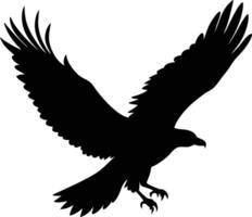 Flying bird dark silhouette art design isolated on white background vector