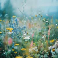 wild flowers in a field photo