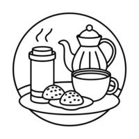 Cooking coloring pages for coloring book vector