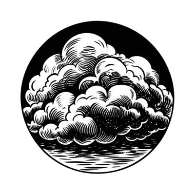 Clouds Illustration. Weather Climate Symbol. Cloud Outline