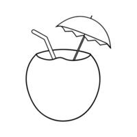 Drinks coloring pages for coloring book vector
