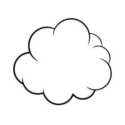 Clouds Illustration. Weather Climate Symbol. Cloud Outline