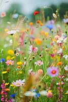 wild flowers in a field photo
