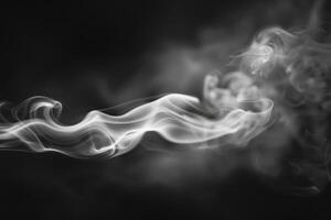 smoke on a black background photo