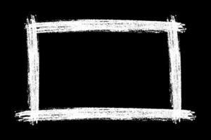 White grunge frame on black background design element vector