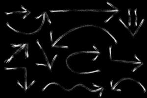 Set of hand drawn arrows, design element vector