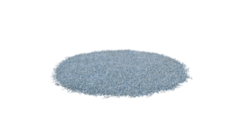Round surface of Small Plant forest patch covered with flowers, green or dry grass and stone isolated on transparent background. Realistic natural element for design. Bright 3d png