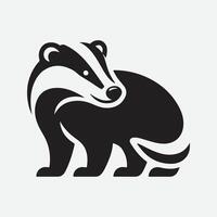 Print Striking Badger Silhouette Logo, Perfect Blend of Bold and Elegant Design vector