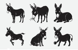 Print Majestic Donkey Silhouette , Perfect for All Your Design Needs vector
