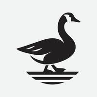 Elegant Goose Silhouette Logo for Timeless Branding vector