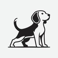 Print Timeless Beagle Silhouette Logo, Elegant, Iconic, and Memorable vector