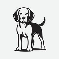 Print Timeless Beagle Silhouette Logo, Elegant, Iconic, and Memorable vector