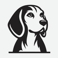 Print Timeless Beagle Silhouette Logo, Elegant, Iconic, and Memorable vector