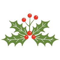 Holly And Berries Clipart Design, Holly And Berries isolated illustration vector