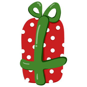 ett illustration av en röd gåva låda bunden med en grön rosett är en symbol av de jul säsong png