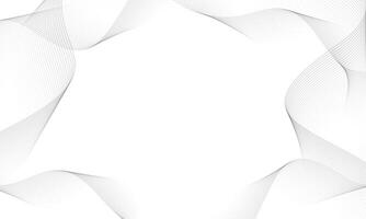 Abstract grey line wave curve on white design modern luxury technology futuristic background vector