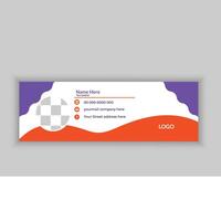 Modern And Corporate Email Signature Template Design vector