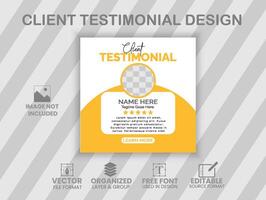 Creative and Modern client Testimonial Template Design vector