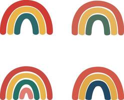 Art and Illustration of a cartoon style rainbow vector