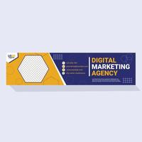 Creative Linkedin Banner design template. vector