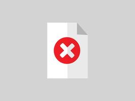 Failed Document Icon vector