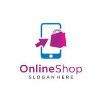 Online Shopping Logo Design Template vector
