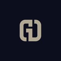 GD letter logo design with creative modern typography and abstract monogram logo vector