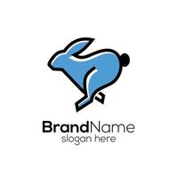 Rabbit Logo template icon design, Creative abstract illustration for your business company. vector