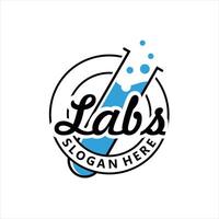 Labs Logo Design Template Element, Luxury logo design template illustration, Round linear logo of labs vector