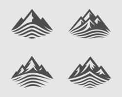 Camping Mountain. Set Of Design Element Illustration. vector
