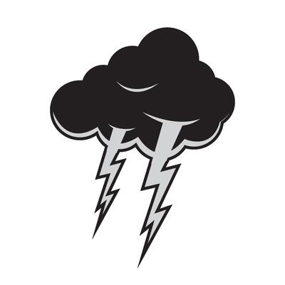 thunderstorm icon illustration design template