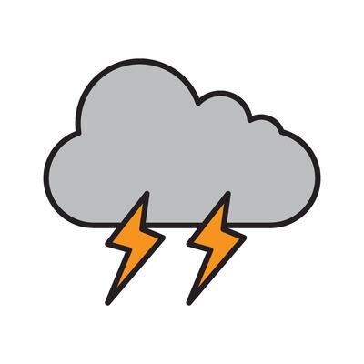 thunderstorm icon illustration design template