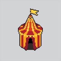 Pixel art illustration Carnival. Pixelated Carnival Tent. Carnival Tent pixelated for the pixel art game and icon for website and game. old school retro. vector