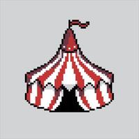 Pixel art illustration Carnival. Pixelated Carnival Tent. Carnival Tent pixelated for the pixel art game and icon for website and game. old school retro. vector