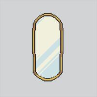 Pixel art illustration Mirror. Pixelated Mirror. Mirror pixelated for the pixel art game and icon for website and game. old school retro. vector