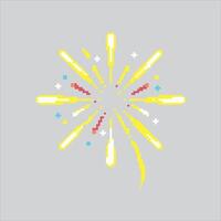 Pixel art illustration Fireworks. Pixelated Carnival Fireworks. Carnival Fireworks pixelated for the pixel art game and icon for website and game. old school retro. vector