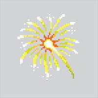 Pixel art illustration Fireworks. Pixelated Carnival Fireworks. Carnival Fireworks pixelated for the pixel art game and icon for website and game. old school retro. vector