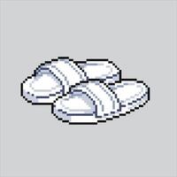 Pixel art illustration Bed Slippers. Pixelated Bed Slippers. Bed Slippers pixelated for the pixel art game and icon for website and game. old school retro. vector