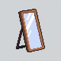 Pixel art illustration Mirror. Pixelated Mirror. Mirror pixelated for the pixel art game and icon for website and game. old school retro. vector
