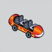 Pixel art illustration Roller Coaster. Pixelated Roller Coaster. Roller Coaster pixelated for the pixel art game and icon for website and game. old school retro. vector