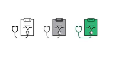 Health Check Line Icon, Outline Symbol Illustration. Pixel Perfect, Editable with three design vector