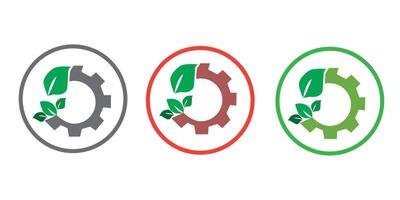 Eco tech concept with three design vector