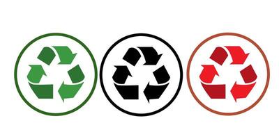 set of recycling icons. recycle logo symbol. illustration vector