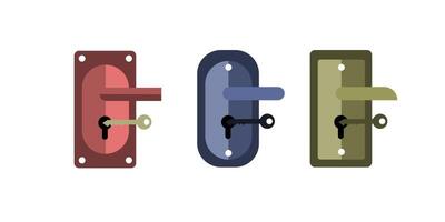 Keys royalty free icon set with design modern vector